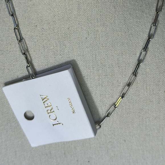 J Crew Silver Paperclip Chain - Picture 2 of 2
